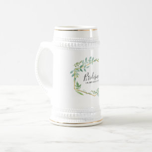 Caneca De Cerveja Folhas do Jardim Botânico Folhagem Casamento