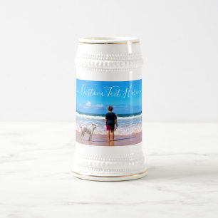 Caneca De Cerveja Foto e texto personalizados - seu próprio Design 