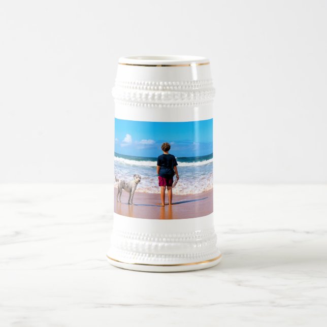 Caneca De Cerveja Foto Personalizada - Seu Próprio Design - Eu Amo M (Centro)