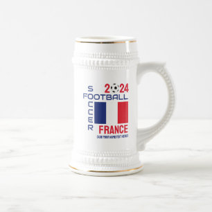 Caneca De Cerveja FRANCE Football Custom Name 2024 A Qualquer Ano