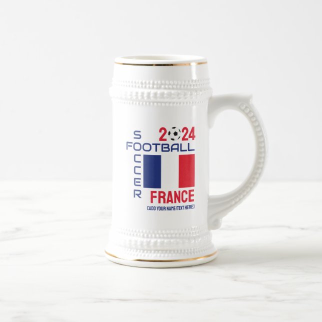 Caneca De Cerveja FRANCE Football Custom Name 2024 A Qualquer Ano (Direita)
