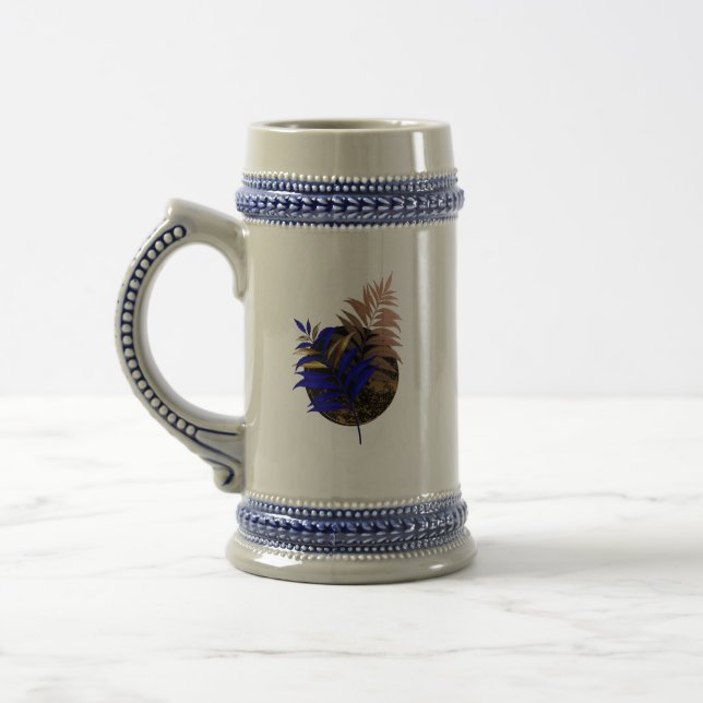 Caneca De Cerveja Frio azul no círculo preto (Esquerda)