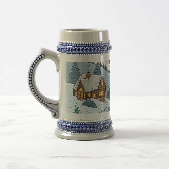 Caneca De Cerveja Frosty Alpine Town Lights (Esquerda)