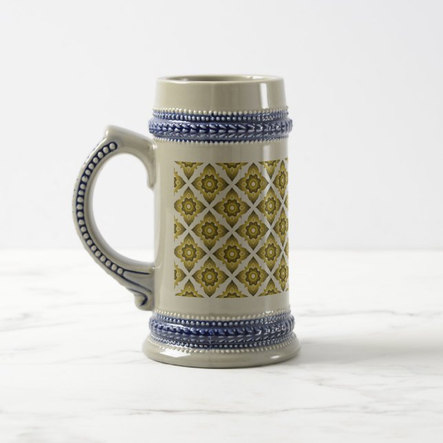 Caneca De Cerveja fundo de padrão uniforme thai ikat (Esquerda)