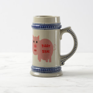 CANECA DE CERVEJA FUNNY COFFEE MUGS - PIGGY BANK - BANK AQUI - FAZEN