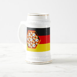 Caneca De Cerveja Fussbälle in glühenden Waben