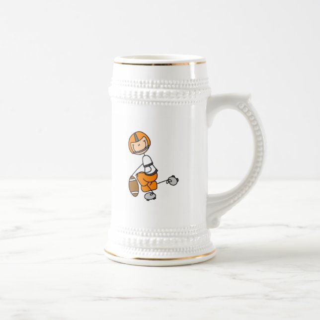 Caneca De Cerveja Futebol de Boneco Laranja (Direita)