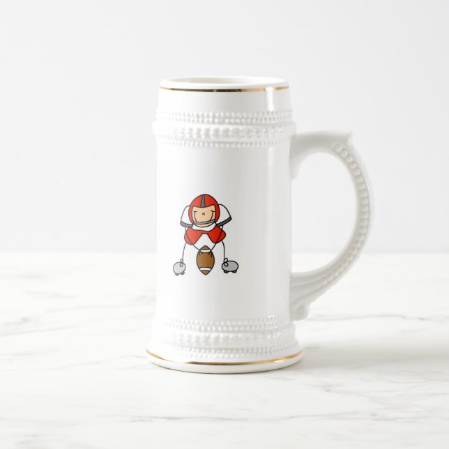 Caneca De Cerveja Futebol de Boneco Vermelho (Direita)