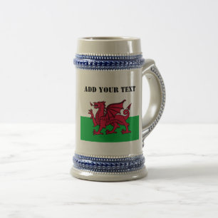 Caneca De Cerveja Galeria da Bandeira do Mundo de Gales 2022 Dragão 