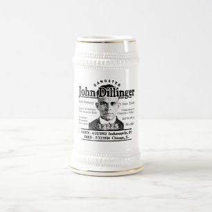Caneca De Cerveja Gângster John Dillinger