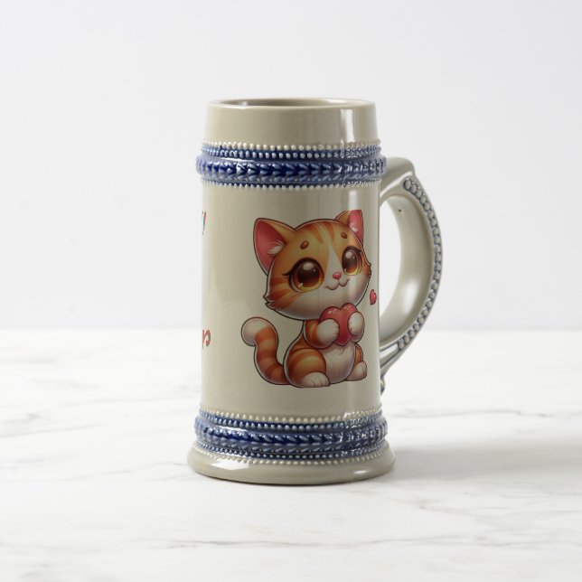 Caneca De Cerveja gatinho, gato (Frente Esquerda)