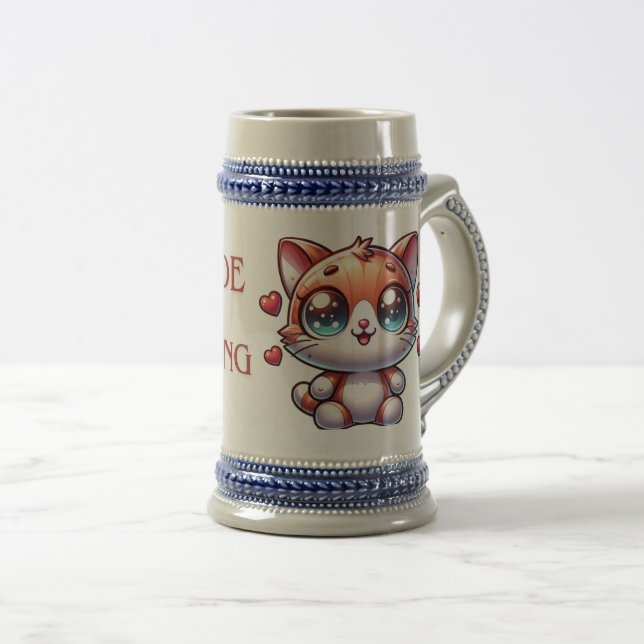 Caneca De Cerveja gatinho, gato (Frente Esquerda)