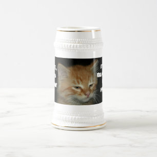 Caneca De Cerveja Gatinho "MEU CARA, ESTE PÃO ESTÁ INDO A MINHA MENT