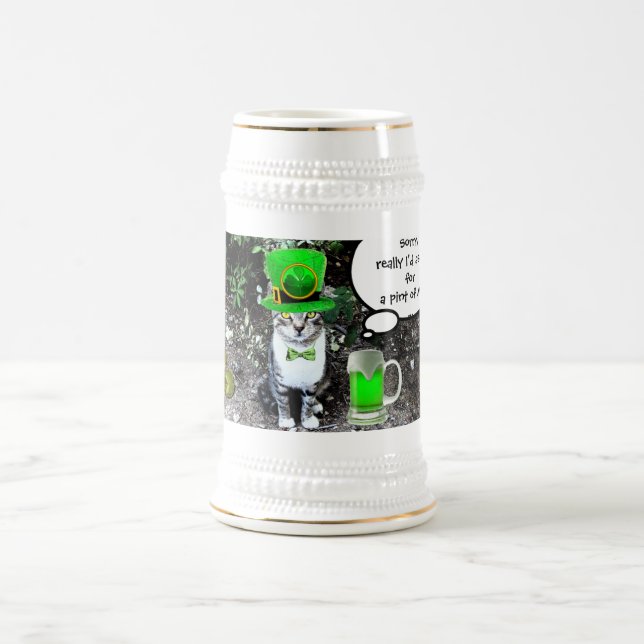 Caneca De Cerveja GATO DE Dia de São Patrício COM CERVEJA VERDE IRLA (Centro)