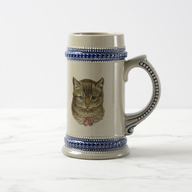 Caneca De Cerveja Gato de gato malhado (Direita)