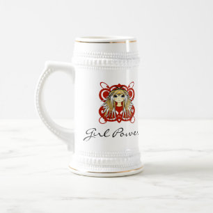 Caneca De Cerveja Gato de uma Loura