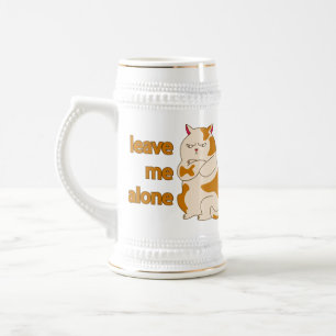 Caneca De Cerveja Gato gordo me deixa em paz