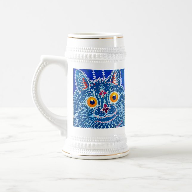 Caneca De Cerveja Gato Gótico Azul (Esquerda)