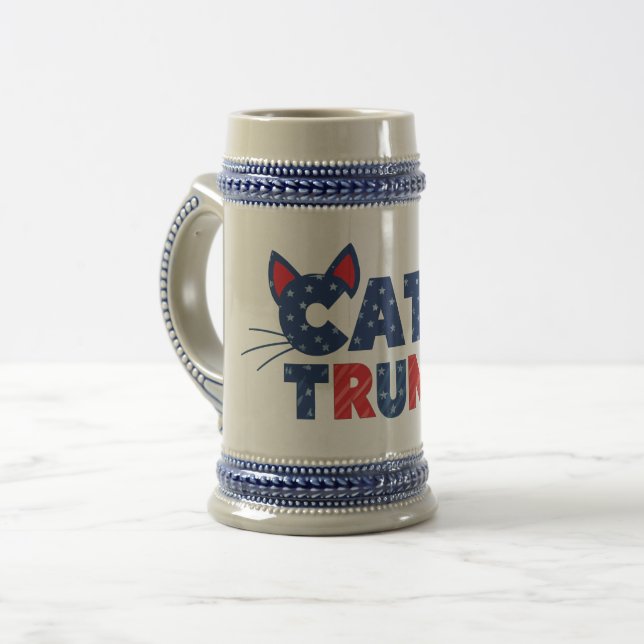 Caneca De Cerveja Gatos para Trump Mug 2024 (Frente Esquerda)