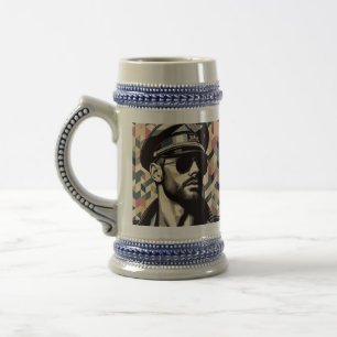 Caneca De Cerveja Gay Leather Pai Biker Tom da Finlândia Tributar Ar