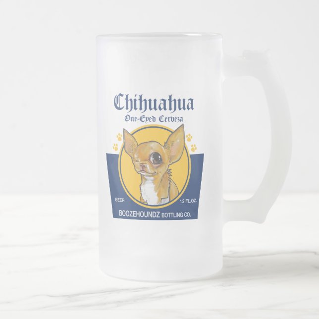Caneca de cerveja gelado - chihuahua com um só (Direita)