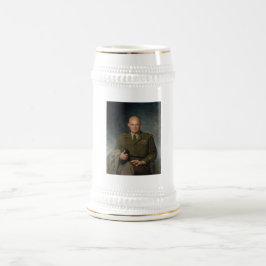 Caneca De Cerveja General Dwight Eisenhower 5 Star - Retrato Pintado
