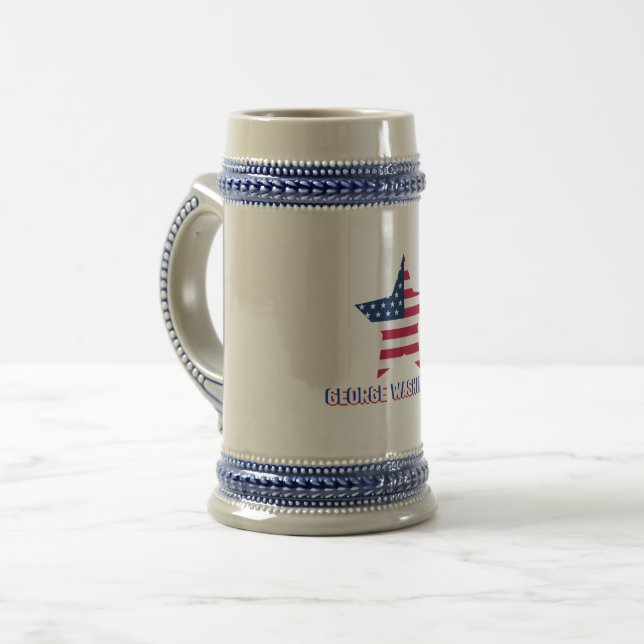 Caneca De Cerveja George Washington Design (Frente Esquerda)