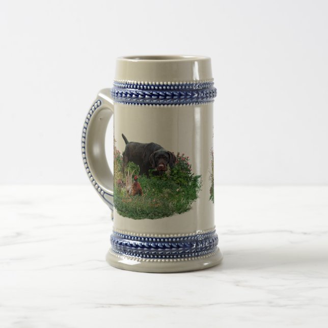 Caneca De Cerveja German Wirehaired Pointer   (Frente Esquerda)