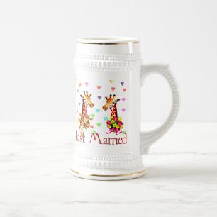 Caneca De Cerveja Girafas do casamento