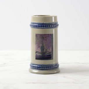 Caneca De Cerveja Girafas roxas