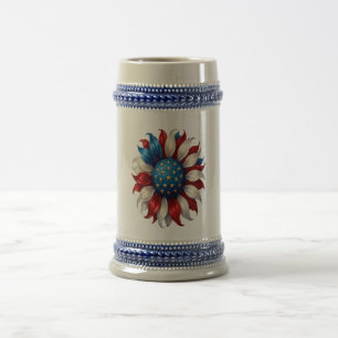 Caneca De Cerveja Girassol Bandeira Americana 4 De Julho