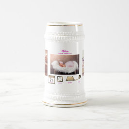 Caneca De Cerveja GIRL BABY ESTÁ DANDO GIFT (GIFT) de Colagem de Fot
