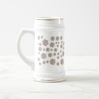 Caneca De Cerveja Glitter Snowflakes