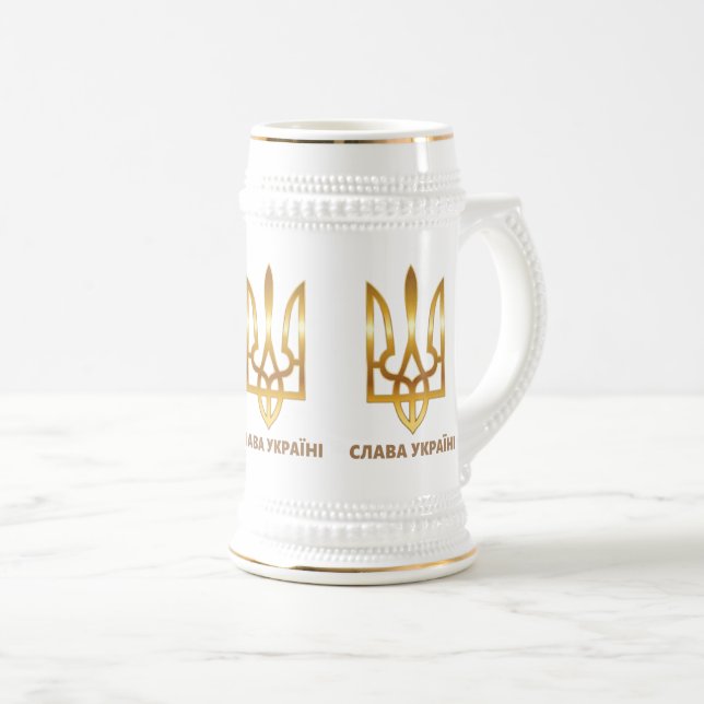Caneca De Cerveja Glória à Vitória da Ucrânia (Frente Esquerda)