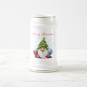 Caneca de Cerveja Gnome de Natal