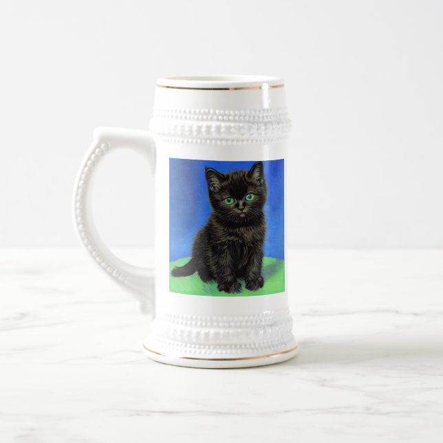 Caneca De Cerveja Gogh Style Black Kitten (Esquerda)