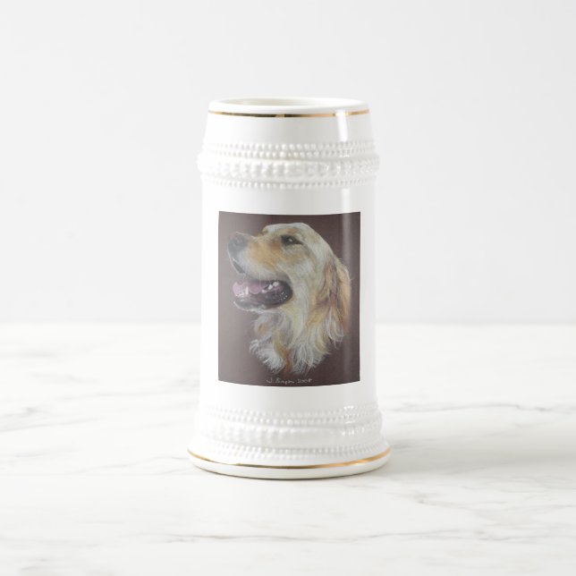 Caneca De Cerveja Golden retriever (Centro)