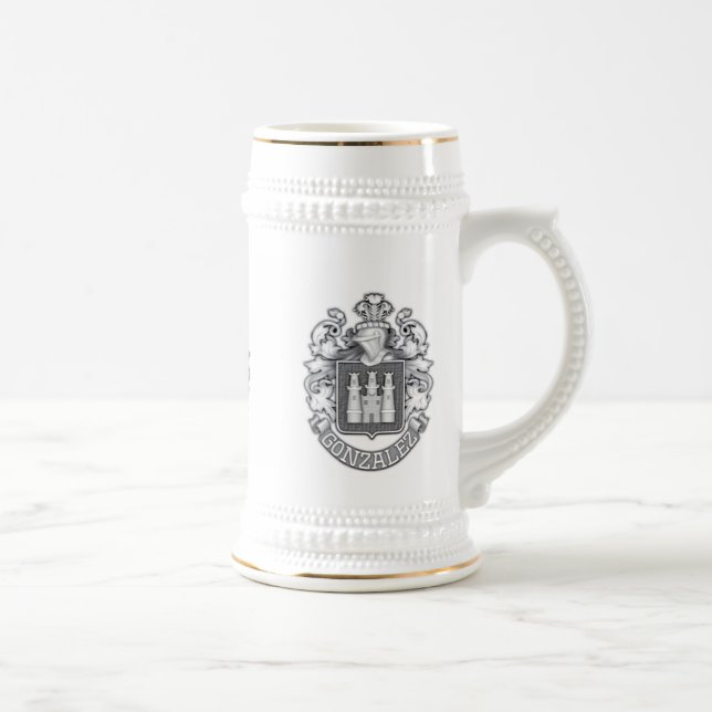 Caneca De Cerveja Gonzalez Family Crest (Direita)