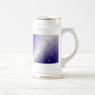 Caneca De Cerveja Gotas de chuva no arco-íris roxo