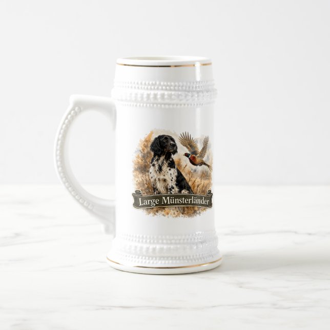 Caneca De Cerveja Grande Münsterländer com Faisão (Esquerda)