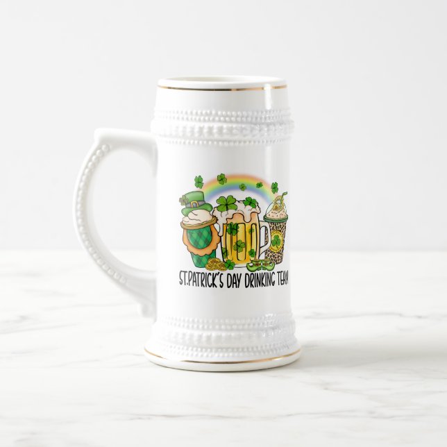 Caneca De Cerveja Green Shamrock Irish Rua Equipe Bebendo de Patrick (Esquerda)