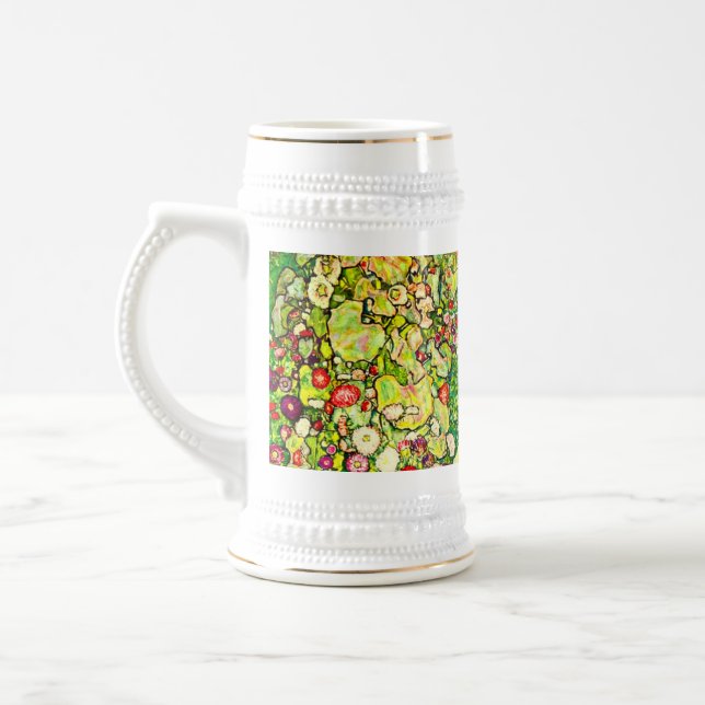 Caneca De Cerveja Gustav Klimt Garden com Galinhas (Esquerda)