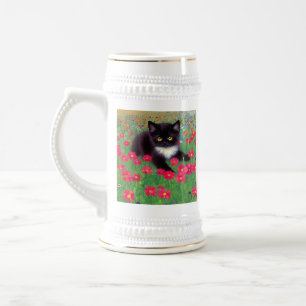 Caneca De Cerveja Gustav Klimt Tuxedo Cat