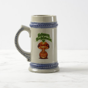 Caneca De Cerveja Halloween de Destruição em Massa Abobrinha Tóxica