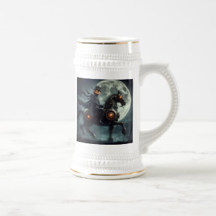 Caneca De Cerveja Halloween Steampunk Cavaleiro Sem Cabeça