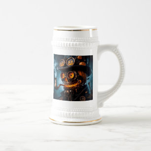 Caneca De Cerveja Halloween Steampunk Gothic Jack-O-Lantern