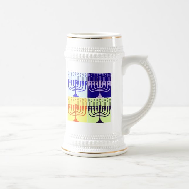 Caneca De Cerveja Hanukkah Menorah (Direita)