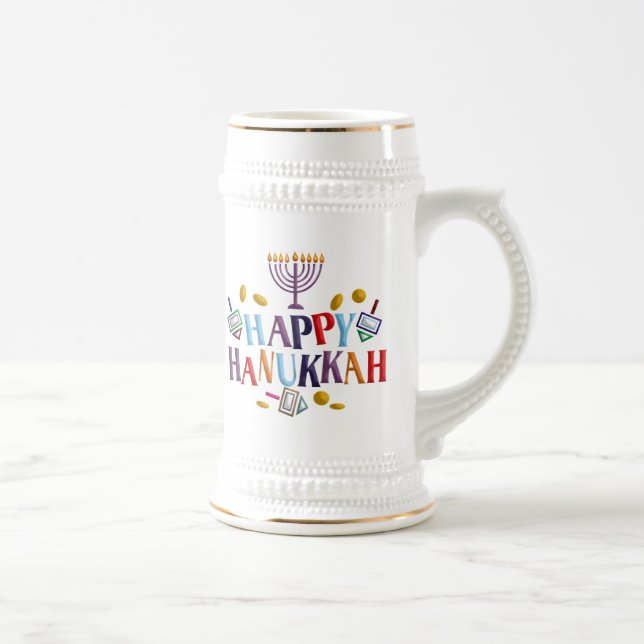 Caneca De Cerveja Happy Hanukkah (Direita)