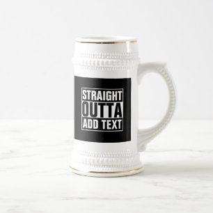 Caneca De Cerveja HETERO OUTTA - adicione seu texto aqui/crie o seu