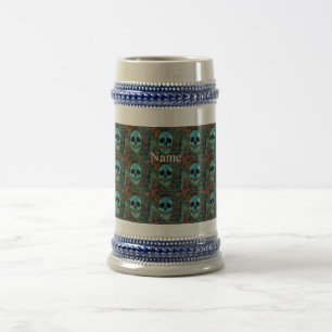 Caneca De Cerveja Hippie Craniano de Halloween Thunder_Cove